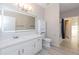 Spacious bathroom featuring a modern lighted mirror above the vanity at 3236 E Chandler Blvd # 3031, Phoenix, AZ 85048