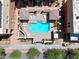 From above, the community pool shines, surrounded by lounge spots, offering an inviting oasis in the neighborhood at 625 S Roosevelt St, Tempe, AZ 85281