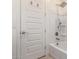 Modern bathroom featuring a shower-tub combo with chrome fixtures and a white shower head at 716 W Blue Ridge Dr, San Tan Valley, AZ 85140