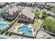 Inviting desert home featuring a private backyard pool with desert landscaping and a covered patio at 768 E Mountain Sky Ave, Phoenix, AZ 85048