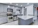Well-lit kitchen with grey cabinetry, stainless steel appliances, and granite countertops at 8220 E Montecito Ave, Scottsdale, AZ 85251