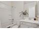 Clean bathroom featuring a bath tub, shower and vanity at 9510 E Theia Dr, Mesa, AZ 85212