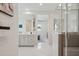 Bright bathroom features a glass shower and modern finishes at 9510 E Theia Dr, Mesa, AZ 85212