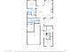 Detailed floor plan of the house with kitchen, living room, bedrooms, and bathrooms layout at 9510 E Theia Dr, Mesa, AZ 85212
