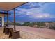 Covered patio showcasing stunning mountain views, perfect for outdoor relaxation at 11426 E Quail Ln, Cave Creek, AZ 85331