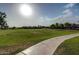 Expansive community green space featuring mature trees and walking paths at 12027 W Morning Dove Dr, Sun City, AZ 85373