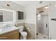 Elegant bathroom with stylish vanity, glass shower, and modern finishes for a spa-like experience at 12210 N 67Th St, Scottsdale, AZ 85254