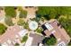 Beautiful aerial view of a community pool with surrounding landscaping and walkways at 15151 N Frank Lloyd Wright Blvd # 1088, Scottsdale, AZ 85260