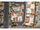 Overhead view of residential buildings with a community pool and manicured landscaping at 16734 E Gunsight Dr # 109, Fountain Hills, AZ 85268