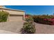Paved driveway leading to a neutral-colored garage, complemented by colorful desert landscaping at 16734 E Gunsight Dr # 109, Fountain Hills, AZ 85268