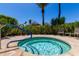 Relaxing hot tub with landscaping and seating at 16734 E Gunsight Dr # 109, Fountain Hills, AZ 85268