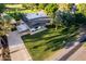 Aerial view of home with well-manicured lawn at 2350 E Melrose St, Gilbert, AZ 85297