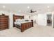 Spacious bedroom with carpet flooring, decorative furnishings, and recessed lighting at 2350 E Melrose St, Gilbert, AZ 85297