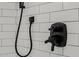 A close-up of a modern shower fixture and shower head, showcasing the design details at 2350 E Melrose St, Gilbert, AZ 85297