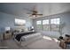 Serene bedroom with modern furnishings, large windows, and soft, neutral tones at 26062 W Potter Dr, Buckeye, AZ 85396