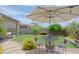 Secluded backyard oasis offering a serene seating area, lush lawn, and mature landscaping for relaxing and entertaining at 26624 N 41St St, Cave Creek, AZ 85331