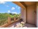 Enjoy panoramic views from this cozy balcony space, perfect for relaxing and soaking in the surrounding desert scenery at 28990 N White Feather Ln # 185, Scottsdale, AZ 85262