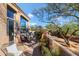 This charming patio provides a serene outdoor retreat with lovely desert views at 28990 N White Feather Ln # 185, Scottsdale, AZ 85262