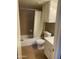 Full bathroom with tiled shower, toilet, and a white vanity providing ample storage space at 30 E Brown Rd # 2065, Mesa, AZ 85201
