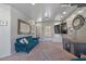 Cozy living room featuring recessed lighting, plush carpeting, and stylish decor for a welcoming atmosphere at 3812 N Barron --, Mesa, AZ 85207