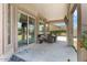Covered patio with outdoor seating, a ceiling fan, and views of the backyard at 3812 N Barron --, Mesa, AZ 85207