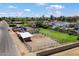 Aerial view of a residential property highlighting its fenced areas and the surrounding neighborhood at 4502 W Greenway Rd, Glendale, AZ 85306