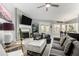 Cozy living room with a fireplace, TV, and comfortable seating at 556 W Sagebrush St, Gilbert, AZ 85233