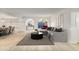 Open-concept living room featuring neutral decor, hardwood floors, and arched doorways at 6739 E Thunderbird Rd, Scottsdale, AZ 85254