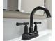 Close-up of bathroom features a sleek black faucet and light countertops at 9733 E Baywood Ave, Mesa, AZ 85208