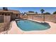 Backyard swimming pool with patio and block wall for privacy at 1202 W Wickieup Ln, Phoenix, AZ 85027