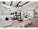 Open-concept living area with travertine floors, high ceilings, and an easy flow for comfortable living at 15427 E Firerock Country Club Dr, Fountain Hills, AZ 85268
