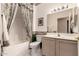 Full bathroom with shower and tub combination and single sink vanity at 16240 W Talara Way, Surprise, AZ 85374