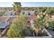 Aerial view of townhouses, showing well-maintained landscaping and architectural details at 250 W Juniper Ave # 22, Gilbert, AZ 85233