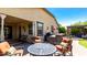 Backyard patio area with a built in barbeque island at 3578 E Walnut Rd, Gilbert, AZ 85298