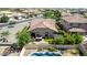 This house features a backyard with a pool, patio, and beautiful landscaping, perfect for outdoor relaxation and entertainment at 3578 E Walnut Rd, Gilbert, AZ 85298