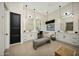 Luxurious main bathroom with dual sinks, soaking tub, makeup vanity, and modern lighting at 4417 W El Cortez Trl, Phoenix, AZ 85083
