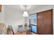 Cozy dining area featuring a glass table and window with floral valance at 4630 N 68Th St # 265, Scottsdale, AZ 85251