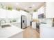 Modern kitchen with white cabinets, stainless steel appliances, granite countertops, and ample storage space at 1550 W Saint Kateri Dr, Phoenix, AZ 85041