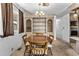 An open dining area features a built-in hutch and chandelier lighting at 1641 S Sossaman Rd, Mesa, AZ 85209