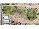 Bird's eye view of a golf course bordered by homes and city streets at 1641 S Sossaman Rd, Mesa, AZ 85209