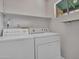 Washer and dryer located in laundry room with shelves, and natural light at 17838 N 45Th Ave, Glendale, AZ 85308