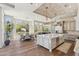 Open kitchen and dining area with stainless steel appliances and views of the outdoor living space at 22469 N 79Th Pl, Scottsdale, AZ 85255