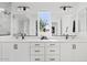 Bright bathroom featuring a double vanity, and natural light from the window above at 22825 E Mewes Rd, Queen Creek, AZ 85142