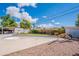 Backyard features an in-ground pool, rock landscaping, green grass, and covered patio area for relaxing and entertaining at 3109 N 81St St, Scottsdale, AZ 85251