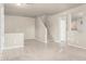 Bright living room with access to staircase and open floorplan at 3706 E Yeager Dr, Gilbert, AZ 85295