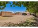 Expansive backyard features a shed and a well-maintained fence at 4349 W Morten Ave, Glendale, AZ 85301