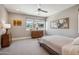Serene bedroom featuring large windows, modern furnishings, and a neutral color palette at 7464 E Paraiso Dr, Scottsdale, AZ 85255