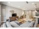 Open living space with view of kitchen and dining area, featuring recessed lighting at 7464 E Paraiso Dr, Scottsdale, AZ 85255