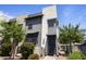Stylish two-story home with a modern facade, well-maintained landscaping, and welcoming entryway at 7531 E Billings St # 116, Mesa, AZ 85207