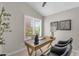 Comfortable office space with plantation shutters, artwork and modern black chairs at 9223 E Camino Del Santo --, Scottsdale, AZ 85260